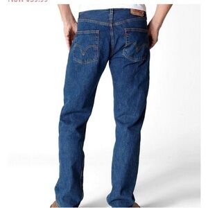 NWOT Levi’s 501 Button-fly Straight Leg Jeans Dark Blue